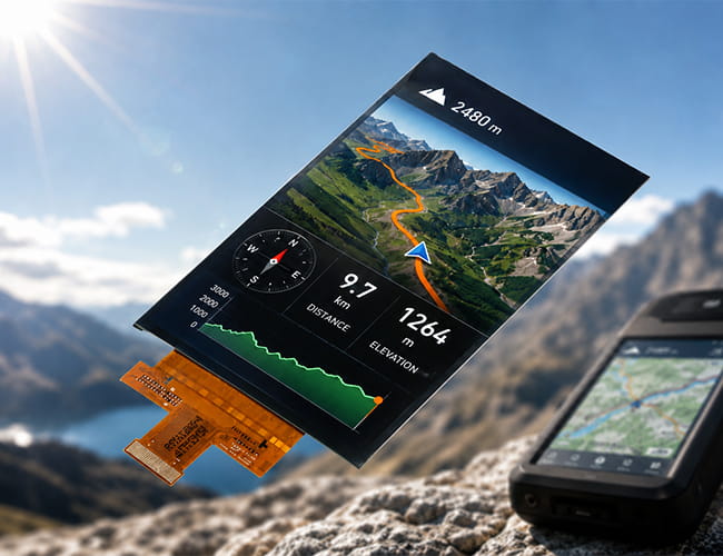 5.7 inch amoled outdoor display.