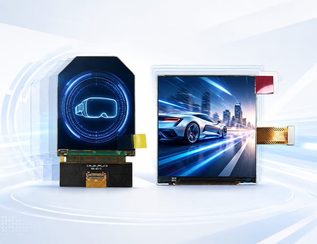 High refresh rate VR display panels featuring 2.54 inch circular TFT-LCD and 3.5 inch 90Hz LCD modules with smooth motion visuals
