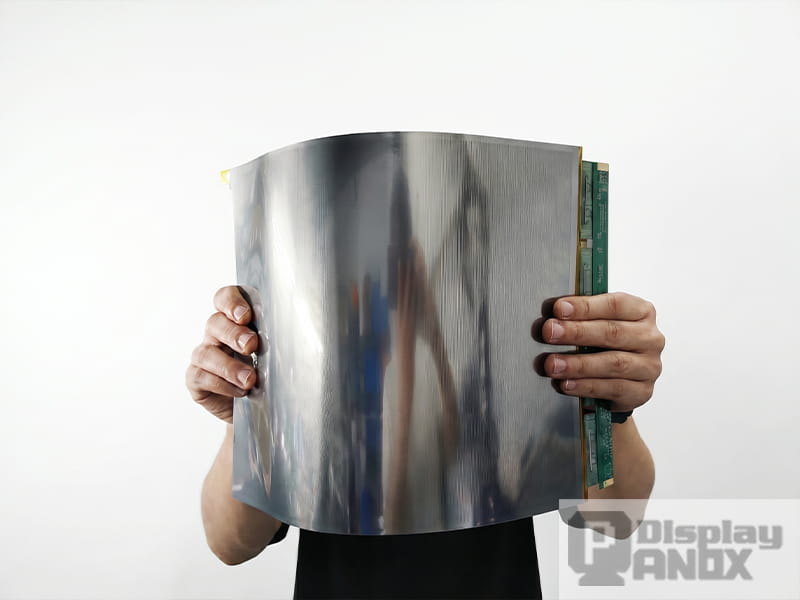 16-3 inch flexible oled large curved display held by hand
