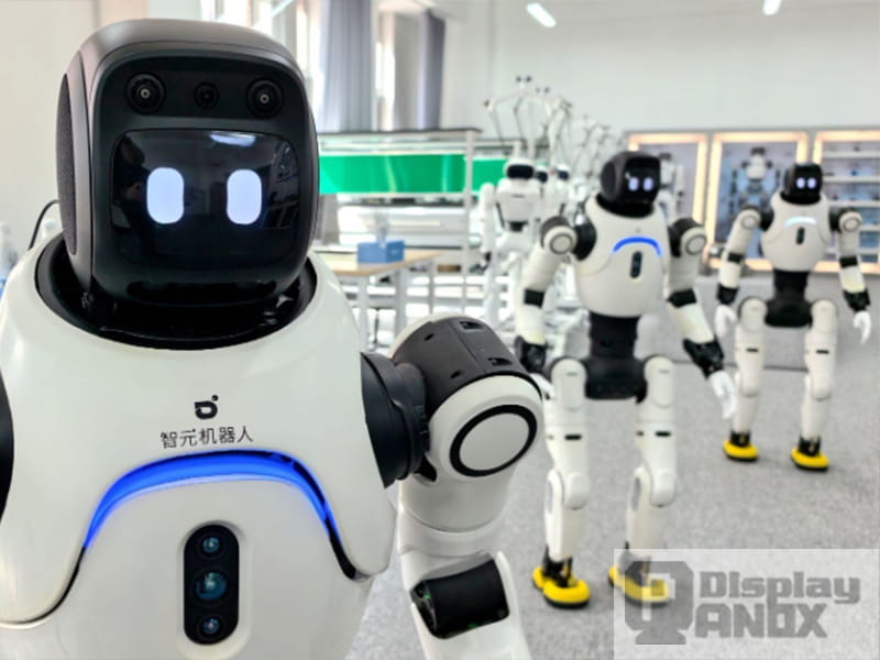 agibot zhiyuan humanoid robot flexible oled face