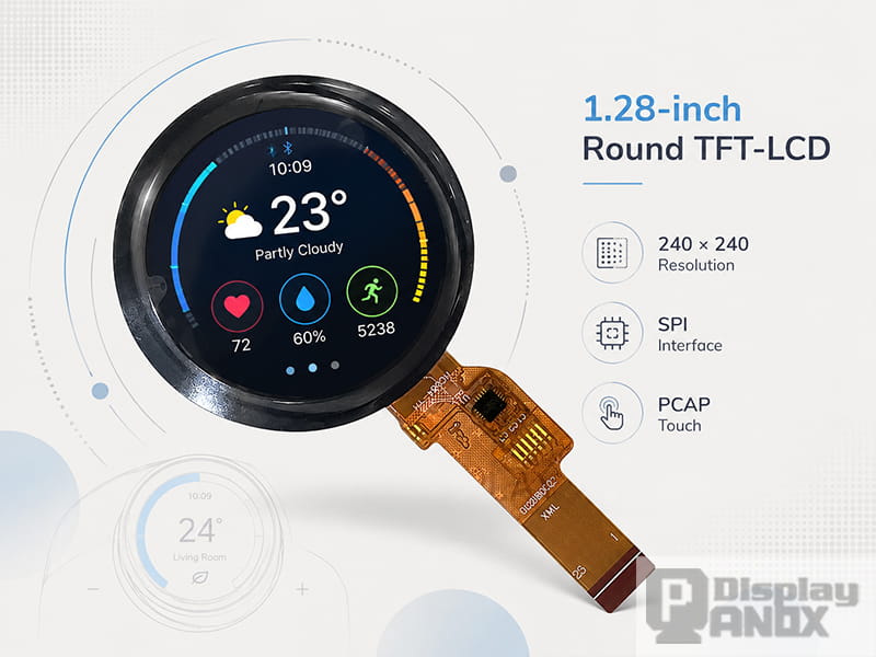 1.28 inch round tft lcd touch display