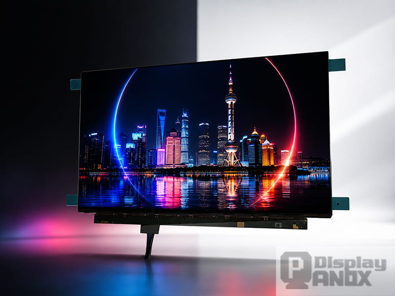 15.6 inch full color 4K OLED touch panel showing vivid night city image for high contrast display technology article