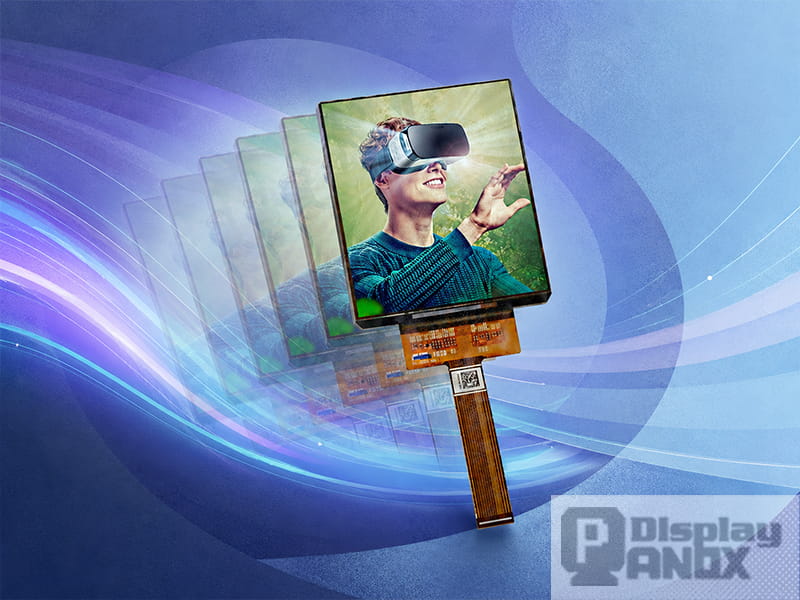 3.81 inch OLED 90Hz display module for VR, showing high refresh rate motion and immersive near-eye display performance