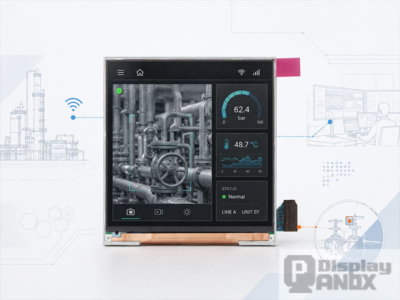 3 inch TFT-LCD display showing industrial inspection interface for VR remote operation applications
