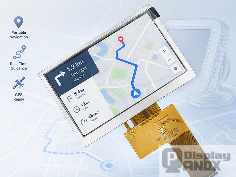 4.3 inch tft-lcd rgb portable navigation display.