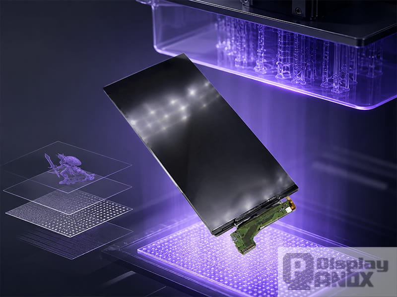 5.5-inch 4K LCD display panel for resin 3D printing and UV light masking applications