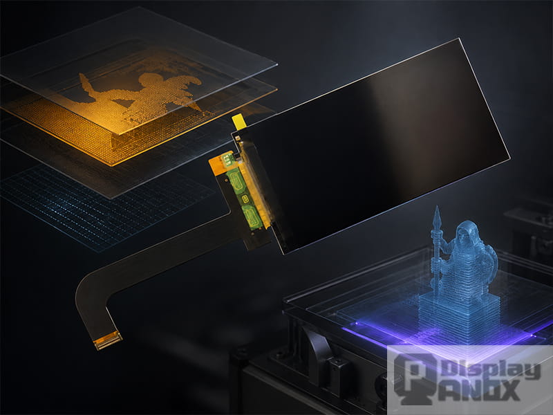 5.5-inch LCD panel for resin 3D printing with pixel mask layers and UV exposure platform