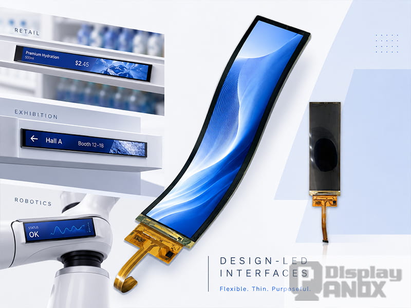 6.52 inch flexible OLED display for retail, exhibition, robotics, and design-led interface applications