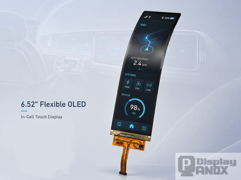 6.52 inch flexible oled in cell interface application
