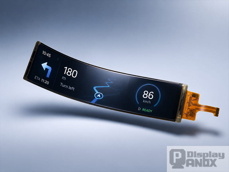 6.52 inch flexible oled long strip display dashboard