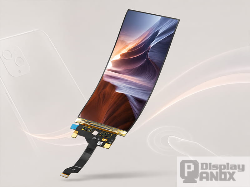 6.67 inch flexible AMOLED smartphone display panel with slim bendable structure
