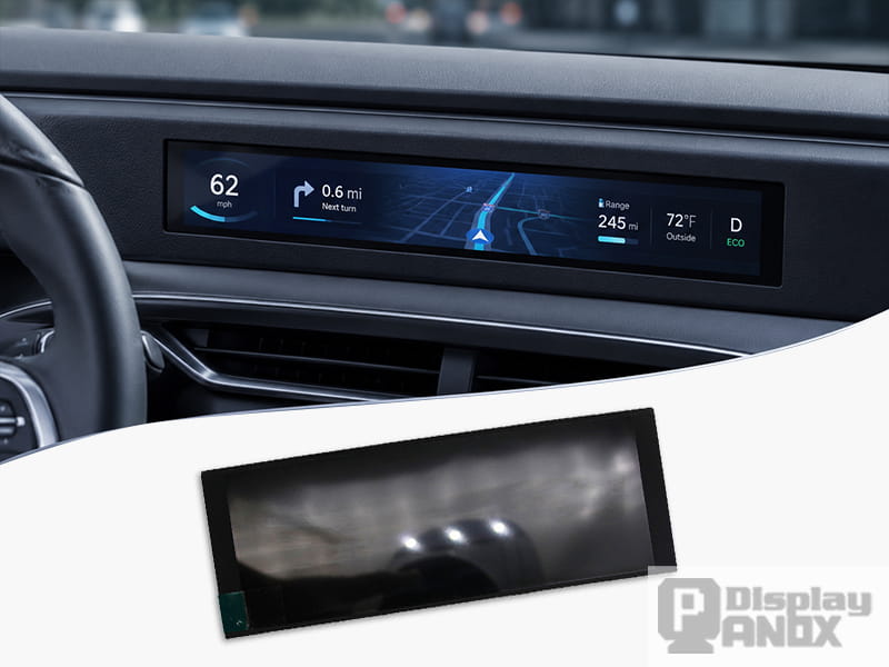 6.8 inch long strip lcd automotive dashboard application
