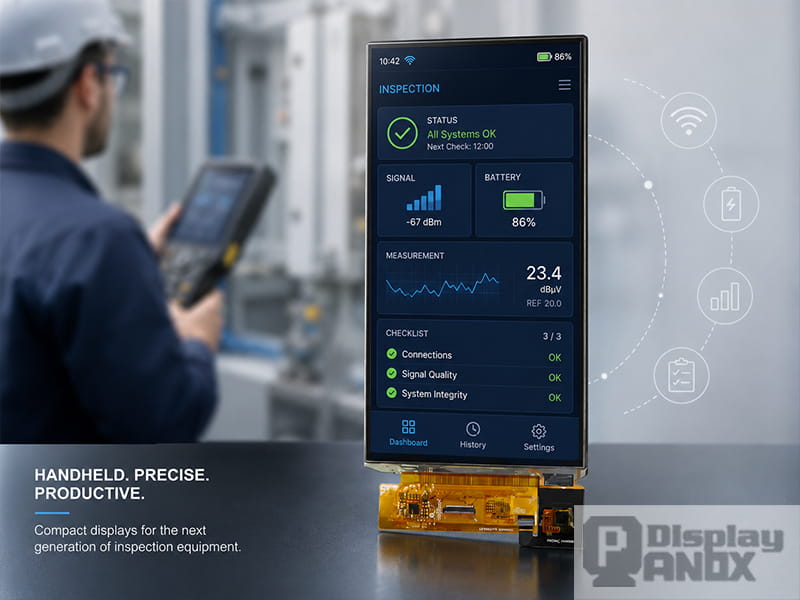7-inch AMOLED display module for handheld inspection and industrial equipmen