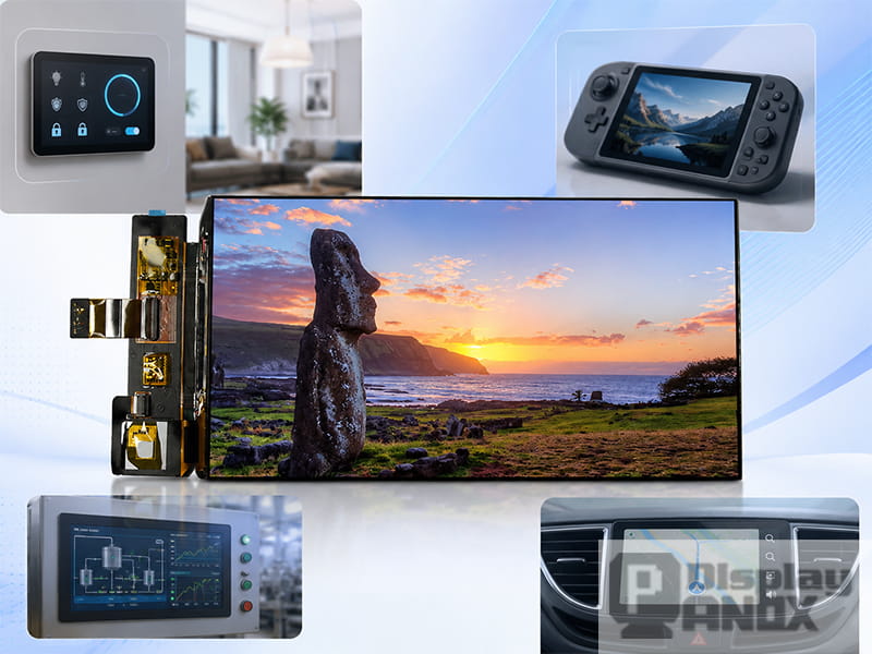 7 inch screen application display panel for smart home, handheld, industrial and vehicle display systems