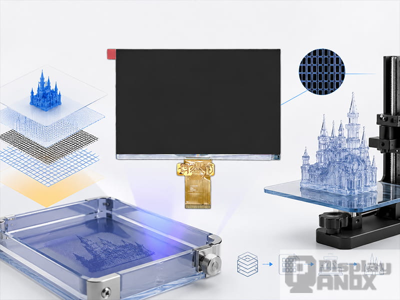8.9-inch monochrome LTPS TFT-LCD display panel for high-resolution resin 3D printer applications