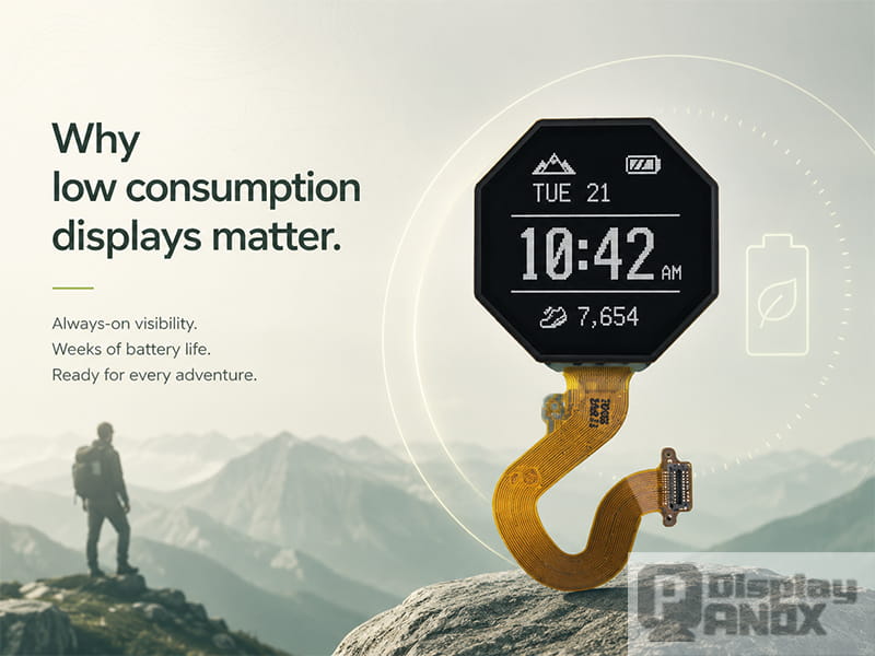 Memory LCD module for always-on outdoor low consumption display applications